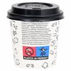 vidaXL Tasses &agrave; caf&eacute; en papier et couvercles 120 ml 500 pcs Blanc/noir