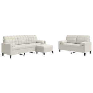 vidaXL Ensemble de canap&eacute;s 3 pcs avec coussins et traversins velours