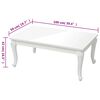 vidaXL Table basse blanc brillant 100x50x42 cm bois d'ing&eacute;nierie