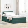 vidaXL Lit de Rangement avec matelas Vert fonc&eacute; 120 x 200 cm Velours