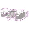 vidaXL Ensemble de canap&eacute; de jardin 9 pcs Gris Poly rotin