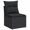 vidaXL Salon de jardin 8 pcs avec coussins noir r&eacute;sine tress&eacute;e
