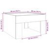 vidaXL Table basse avec LED infini blanc 50x50x30 cm