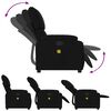 vidaXL Fauteuil de massage inclinable noir tissu