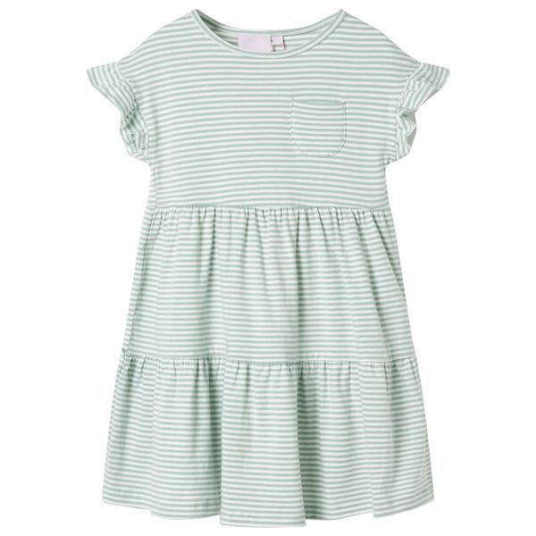Robe pour enfants à manches à volants menthe 128