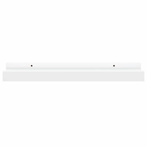 vidaXL &Eacute;tag&egrave;res &agrave; rebord pour cadre photo 2 pcs Blanc 40x9x3 cm MDF