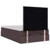 vidaXL Cadre de lit ottoman avec matelas marron fonc&eacute; 120x200 cm tissu