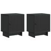 vidaXL Cabinet de chevet 2 pcs Noir 43 x 34,5 x 50 cm