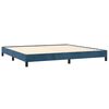 vidaXL Cadre de lit sans matelas bleu fonc&eacute; 200x200 cm velours