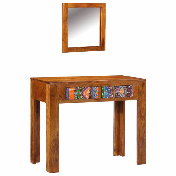 vidaXL Table de Toilette Marron 90 x 45 x 75 cm Bois d'acacia massif