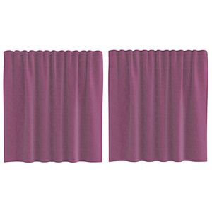 vidaXL Rideaux en voile avec boucles 2 pcs violet 140x140 cm