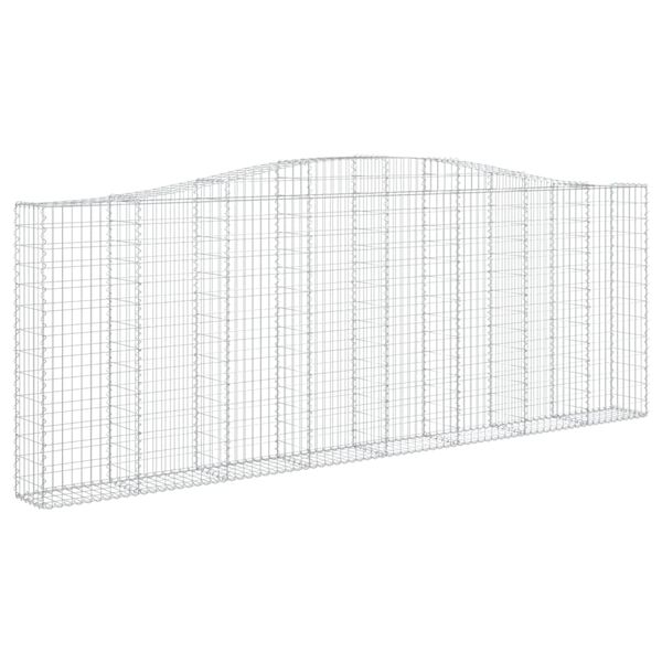 vidaXL Paniers &agrave; gabions arqu&eacute;s 4 pcs 400x30x140/160 cm Fer galvanis&eacute;