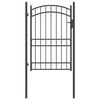 vidaXL Porte de Cl&ocirc;ture EMMEN 200 x 100 cm Acier peint par poudre Gris
