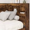 vidaXL T&ecirc;te de lit de rangement Ch&ecirc;ne fum&eacute; 100 cm Bois d'ing&eacute;nierie