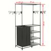 vidaXL Porte-v&ecirc;tements Acier et tissu non-tiss&eacute; 87x44x158 cm Noir
