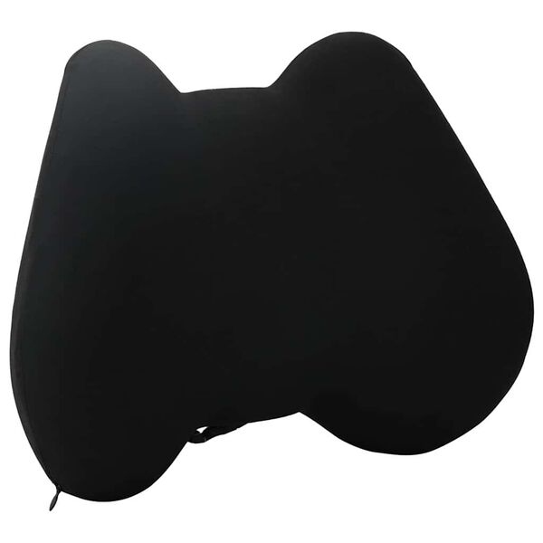 vidaXL Oreiller avec oreiller R&eacute;glable Noir 42 x 32 x 14 cm Polyester