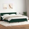 vidaXL Sommier &agrave; lattes de lit et matelas et LED vert fonc&eacute; 180x220cm velours