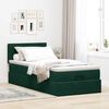 vidaXL Cadre de lit ottoman avec matelas vert fonc&eacute; 100x200 cm velours
