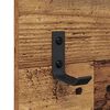 vidaXL Porte-manteau mural avec &eacute;tag&egrave;re Bois ancien 70 x 10 x 90 cm