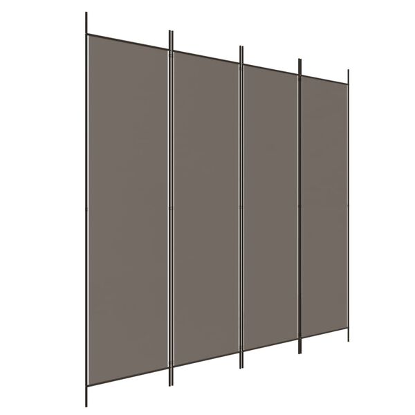 vidaXL Cloison de séparation 4 panneaux Anthracite 200x220 cm Tissu