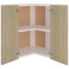 vidaXL Armoire d'angle suspendue "Lyon" Ch&ecirc;ne Sonoma 57 x 57 x 60 cm Bois d'ing&eacute;nierie