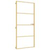 vidaXL Porte int&eacute;rieure mince dor&eacute; 93x201,5 cm verre tremp&eacute; aluminium