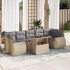 vidaXL Salon de jardin avec coussins 8 pcs beige résine tressée