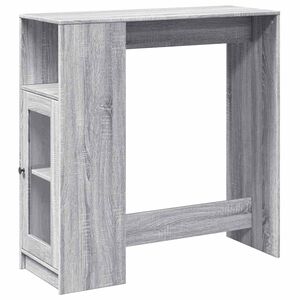 vidaXL Table de bar avec &eacute;tag&egrave;res sonoma gris bois d'ing&eacute;nierie