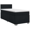 vidaXL Lit boxspring avec matelas Noir 100 x 200 cm Tissu