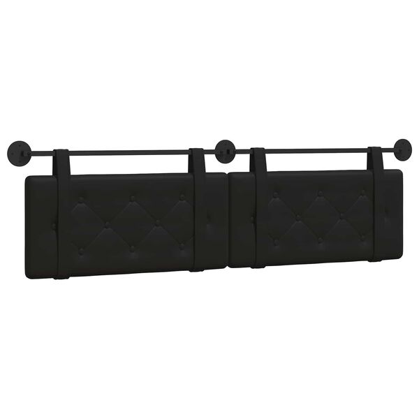 vidaXL T&ecirc;te de lit suspendue Noir 170 x 55 x 5 cm Simili cuir