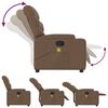 vidaXL Fauteuil de massage inclinable Marron Tissu