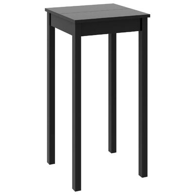 vidaXL Table de bar MDF noir 55x55x107 cm