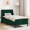 vidaXL Cadre de lit avec matelas Vert fonc&eacute; 80 x 200 cm Velours