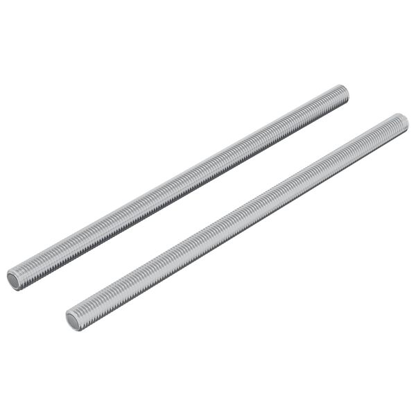 vidaXL Barres filet&eacute;es 2 pcs Argent&eacute; M6 x 120 mm M&eacute;tал