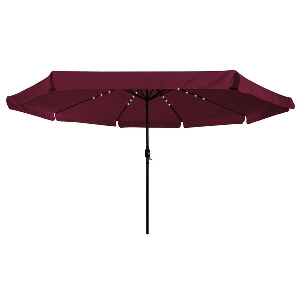 vidaXL Parasol de jardin Rouge et Noir 395 x 395 x 245 cm