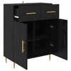 vidaXL Buffet Chêne noir 69,5 x 34 x 90 cm Bois d'ingénierie