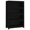 vidaXL Biblioth&egrave;que Noir 80x35x126 cm Bois de pin massif