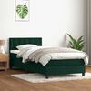 vidaXL Sommier &agrave; lattes de lit et matelas vert fonc&eacute; 80x220 cm velours