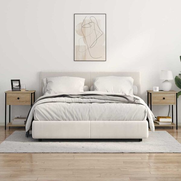 vidaXL Cabinet de chevet avec tiroir Ch&ecirc;ne Sonoma 42 x 41 x 56 cm