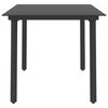 vidaXL Table &agrave; d&icirc;ner de jardin Noir 150x80x74 cm Acier et verre