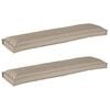 vidaXL Set de coussins de palette 2 pcs Taupe 150 x 40 x 8 cm