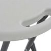 vidaXL Tabourets de bar pliables lot de 2 PEHD et acier Blanc