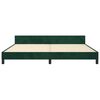 vidaXL Cadre de lit sans matelas vert fonc&eacute; 200x200 cm velours