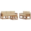 vidaXL Ensemble de canap&eacute;s d'ext&eacute;rieur 6 pc Naturel et Beige