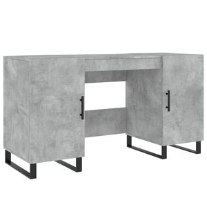 vidaXL Bureau gris b&eacute;ton 140x50x75 cm bois d'ing&eacute;nierie