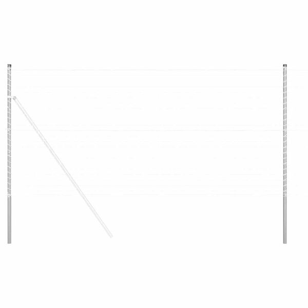 vidaXL Poteau de cl&ocirc;ture. 2 pcs Argent&eacute; Acier peint par poudre