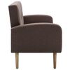 vidaXL Canap&eacute; &agrave; 3 places Tissu Marron