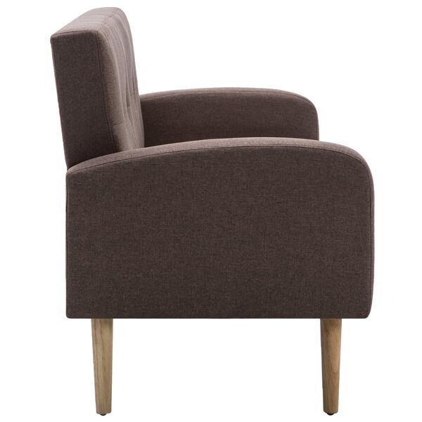 vidaXL Canap&eacute; &agrave; 3 places Tissu Marron