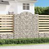 vidaXL Paniers à gabions arqués 5 pcs 200x50x220/240 cm Fer galvanisé