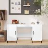 vidaXL Bureau Blanc brillant 140x50x75 cm Bois d'ingénierie